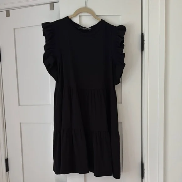 English Factory Black Ruffle Sleeve Dress - Picture 2 of 8